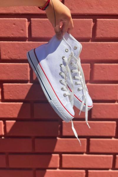 Bilekli Jel Taban All Star - Beyaz